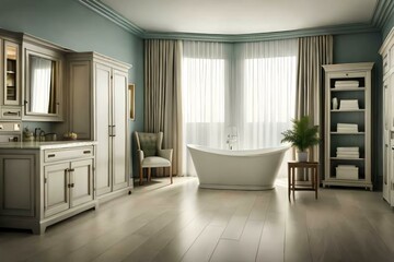 Bathroom vintage style interior design