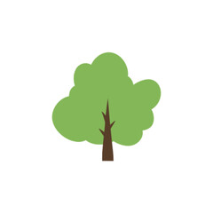Flat trees vector. Flat forest tree nature plant 