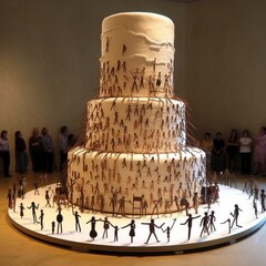 Huge cake stick figure 