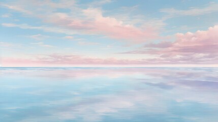 Obraz premium View Of The Sea Horizon And Serene Ocean Sky Background Beach Sky Wallpaper Ocean Horizon Sky Over Ocean Calm Seascape With Sky Ai Generative