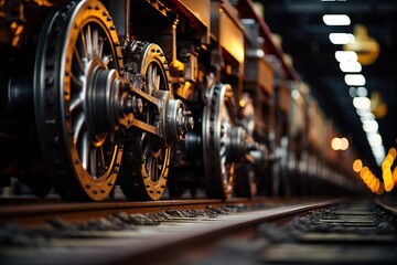 Fototapeta premium Locomotive wheels