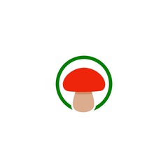 Mushroom icon isolated on white background