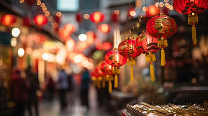 Fototapeta premium Traditional Chinese New Year with the symbol of the Dragon.