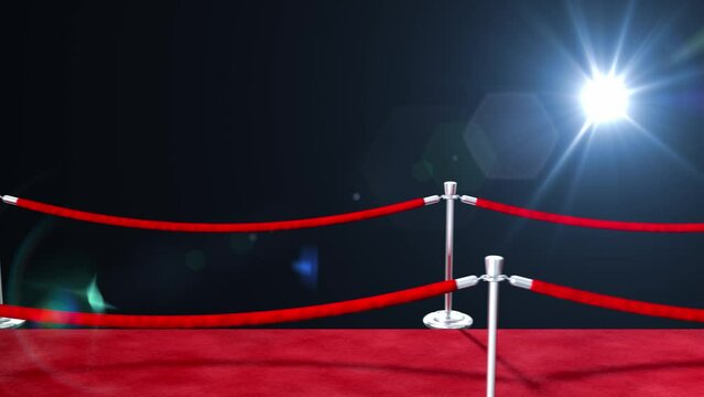 Loopable animation of a walk down the red carpet.