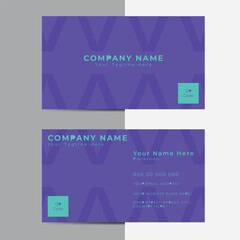 Trendy geometric layout illustration business card.