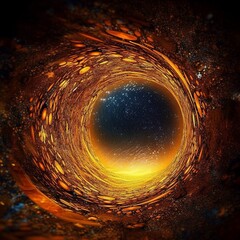 Peering through a hole in the simulation the real universe - obrazy, fototapety, plakaty
