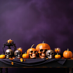 Halloween subject with space for text (greeting card, flyer etc.)