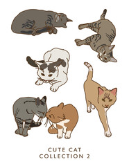 Cute Cat Illustrations in Color! Collection 2