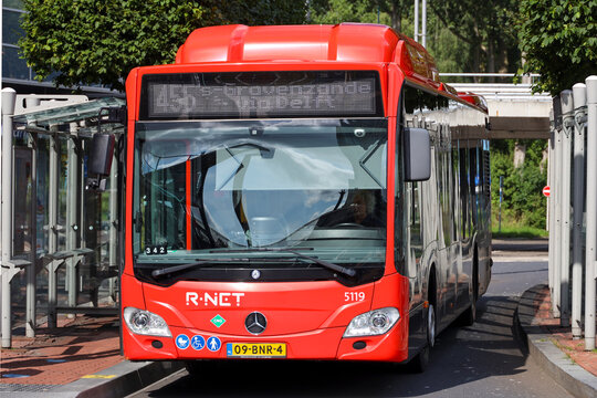 R-Net CNG bus of EBS at the Zoetermeer bus station