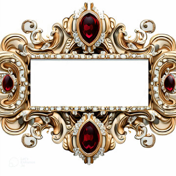 Frame with ornament and rubio