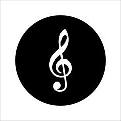 vector icon of music symbol, melody, song
