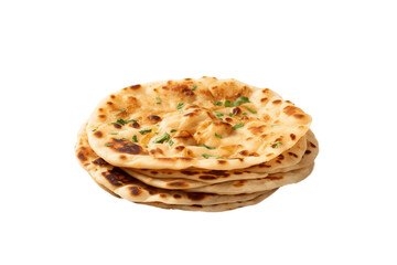 Aloo Paratha with Transparent Background. AI