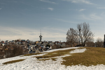 Fototapeta premium City of Trondheim in norway during winter
