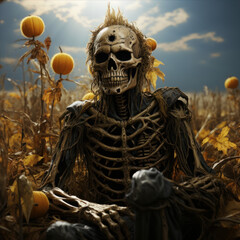 skeleton, halloween, santa muerte, skull, cemetery, witch, witch woman, terror, graves