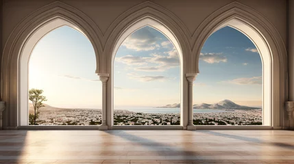 Photo sur Plexiglas Vieil immeuble mosque interior, islamic architecture and room with window