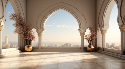 mosque interior, islamic architecture and room with window