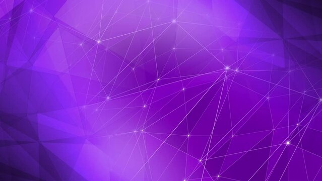 Connected network a kaleidoscope of flowing shapes and abstract triangles as a background. White lines mesh an abstract formation of interconnected lines and triangle shapes