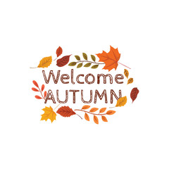 Welcome Autumn Leaves Background