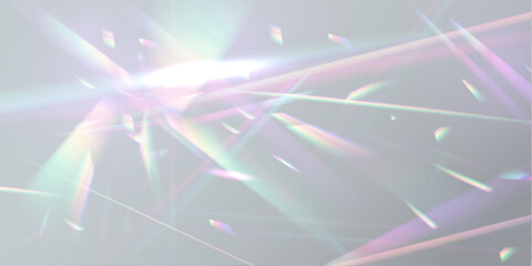 Colorful funky fantasy abstract holographic background. Soft shadow form window and plants, light overlay effect. 