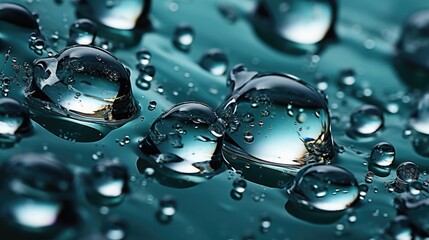 Clear Water Drops with waves
