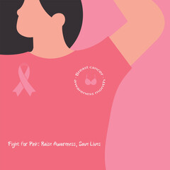 Breast Cancer Awareness Month background template design