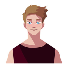 blond man character icon