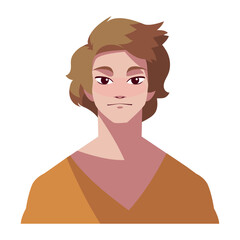 blond man portrait icon