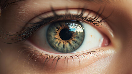 Fototapeta premium Captivating Kind Human Eyes: An emotive close-up of warm, compassionate eyes, perfect for your stock photography collection