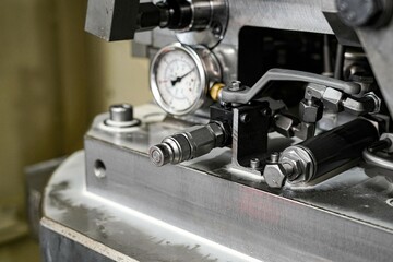 Hydraulic system for fastening parts on a CNC milling machine.