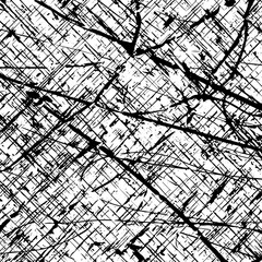 Black grunge oblique striped backdrop. Distress texture of spots, stains, ink, dots, scratches. Vintage damaged backdrop. Dirty artistic design element for print, template and abstract background