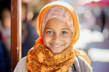 A young afro-american refugee, beautiful girl in hijabs, portrait of a person, refugee crisis, migration patterns, refugee rights, refugee integration, photography, girls, one person, children only