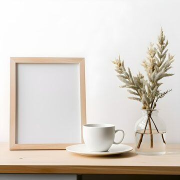 empty room with a frame mokcup © DesignUnitez