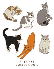 Cute Cat Illustrations in Color! Collection 5