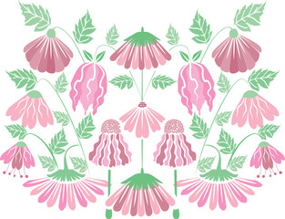color flowers pattern