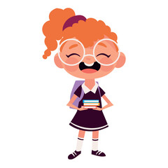 student back to school smiling