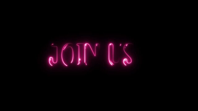 JOIN US neon motion