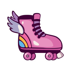 pink skate pop art retro