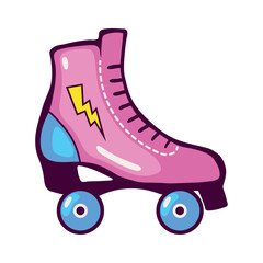 pink skate pop art recreation