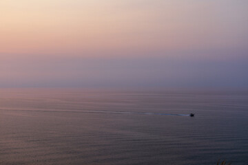 sunset landscape in italy