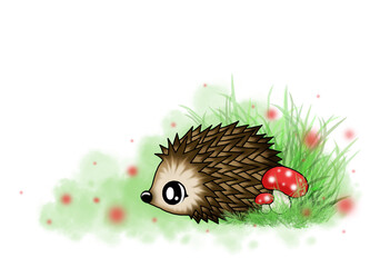 hedgehog in grass © Pezi Creation
