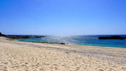 鹿児島県与論島の大金久海岸の海の風景