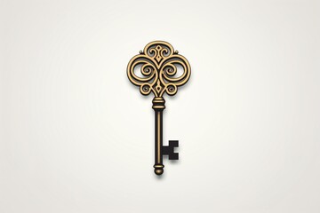 A key isolated on a plain white background