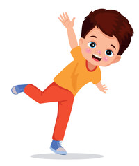 Vector Illustration cute little kids