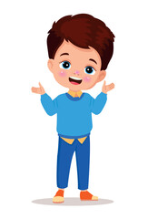 Vector Illustration cute little kids