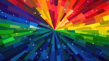 Pride Rainbow Colorful abstract creative modern background. LGBT Happy pride month diversity, inclusivity, LGBTQ+ Concept. Vibrant Poster graphic design, banner, card, wallpaper, wrapping paper.