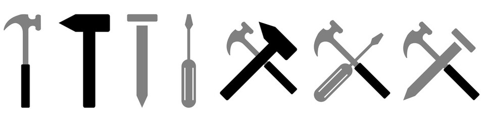 Vector related tools for construction and repair. Vector illustration