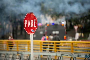 Pare, stop Problemática social, marcha, protesta