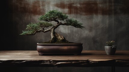 bonsai tree in a vase - obrazy, fototapety, plakaty