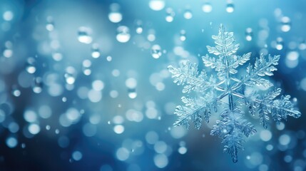 An image of the exquisite detail of individual snowflakes falling from the sky.