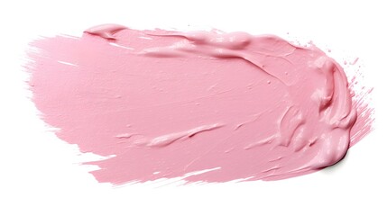 Isolated blush Brush Stroke on a white Background. Acrylic Paint Texture with Copy Space 
